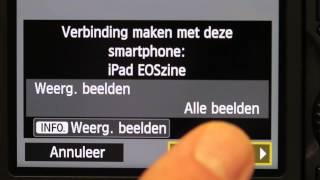 Wifi EOS 70D verbinden met tablet/smartphone