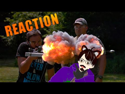 Feels like actual artillery firing! | VTuber Reacts to The Slow Mo Guys