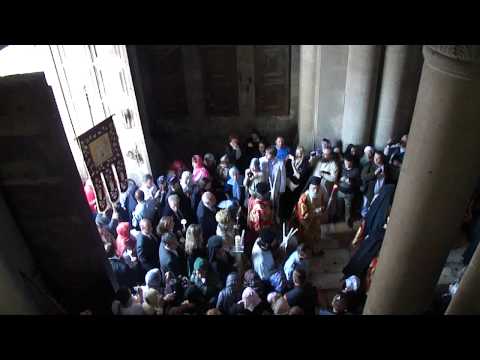 Greek Orthodox Procession on the Sunday of Pascha with the Resurrection Icon