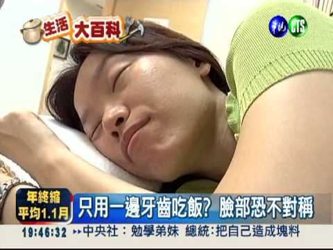 左右臉不對稱? 吃飯姿勢有關係