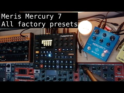 Meris Mercury 7 Reverb Pedal | All Factory Presets | [Stereo with Synthesizer] | {no talking}