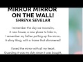 Mirror Mirror On The Wall Poetry Reading By Shreya Sevelar