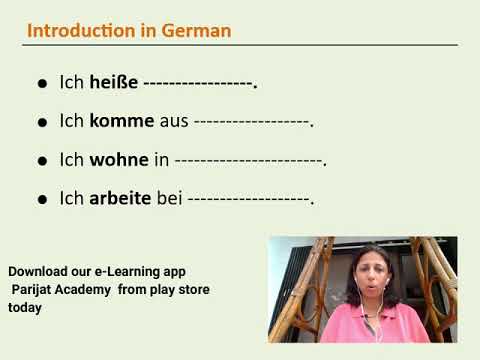 SELF INTRODUCTION IN GERMAN