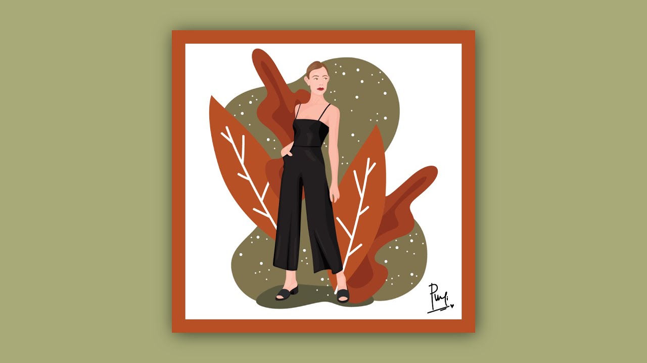 Full Body Beautiful Woman Vector | Tutorial using Adobe Illustrator CC