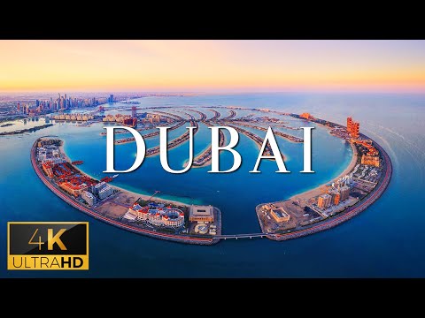 FLYING OVER DUBAI (4K UHD) - Relaxing Piano Music With Beautiful Nature Film For Stress Relief