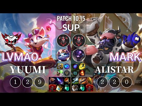 JDG LvMao Yuumi vs DMO Mark Alistar Sup - KR Patch 10.15