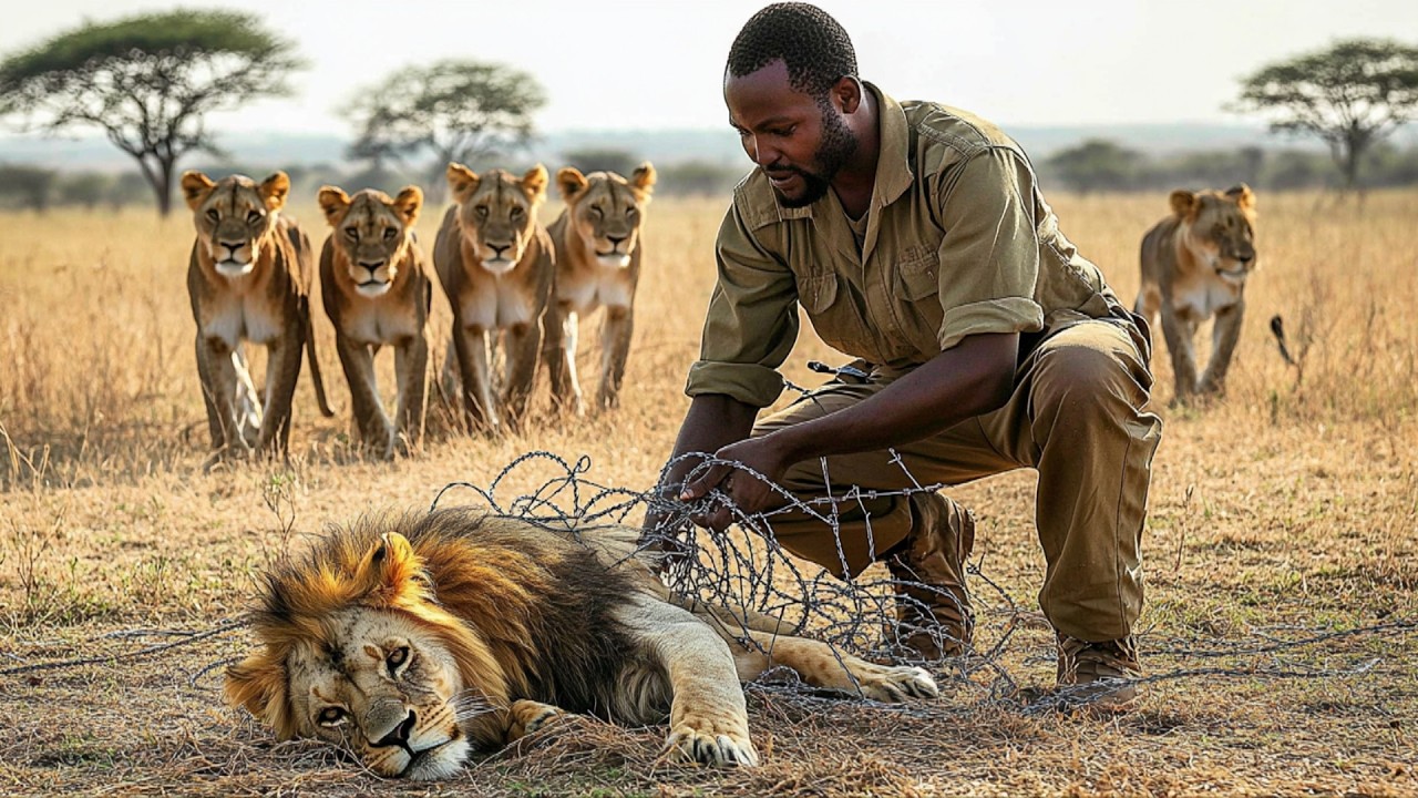 Мужчина Спасает Попавшего В Ловушку Льва, А Затем Прайд Совершает Немыслимое!