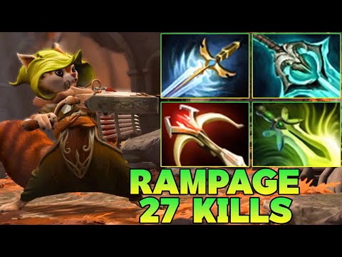 Rampage + 27 Kills Hoodwink Mid Lane !! HoodWink Dota 2 Support Pro Gameplay Guide Carry Build 7.39
