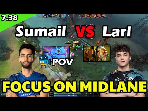 Sumail Puck VS Larl Lone Druid | Focus on Midlane | 7.38
