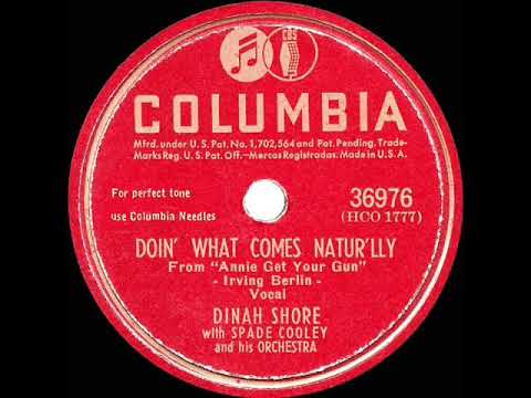 1946 HITS ARCHIVE: Doin’ What Comes Natur’lly - Dinah Shore & Spade Cooley