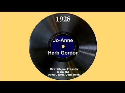 1928 Herb Gordon - Jo-Anne (Eddy Thomas, vocal)