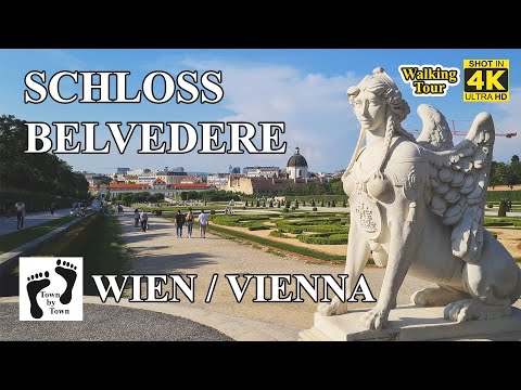 💥 Wien, 300 Jahre Schloss Belvedere, Vienna City Walking, , 4k, 60fps