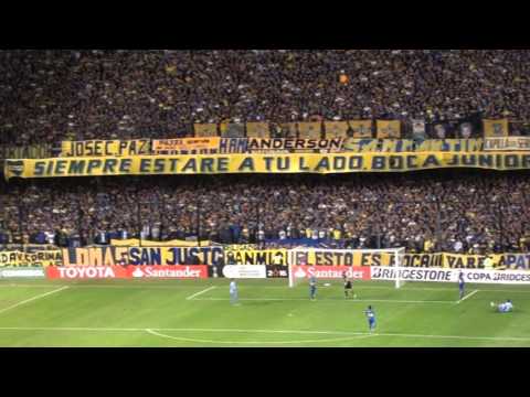 "Boca Bolivar Lib16 / Casi gol de Tevez" Barra: La 12 &bull; Club: Boca Juniors