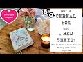 GOT A CEREAL BOX And A BEDSHEET? How to Make a Junk Journal! Step by Step Tutorial! Paper Outpost :)