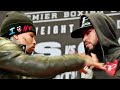 GERVONTA SNATCHES HECTOR GARCIA UP AT FACE OFF! TRIES TO INTIMIDATE HIM IN INTENSE HEAD TO HEAD!