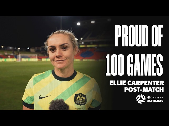 💬 Ellie Carpenter reflects on her 100 Caps for Australia | Post-Match Interview