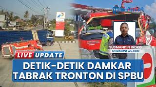 Mobil Damkar Tabrak Tronton di SPBU Karieng Bireuen hendak Menuju Lokasi Kebakaran, 3 Orang Terluka