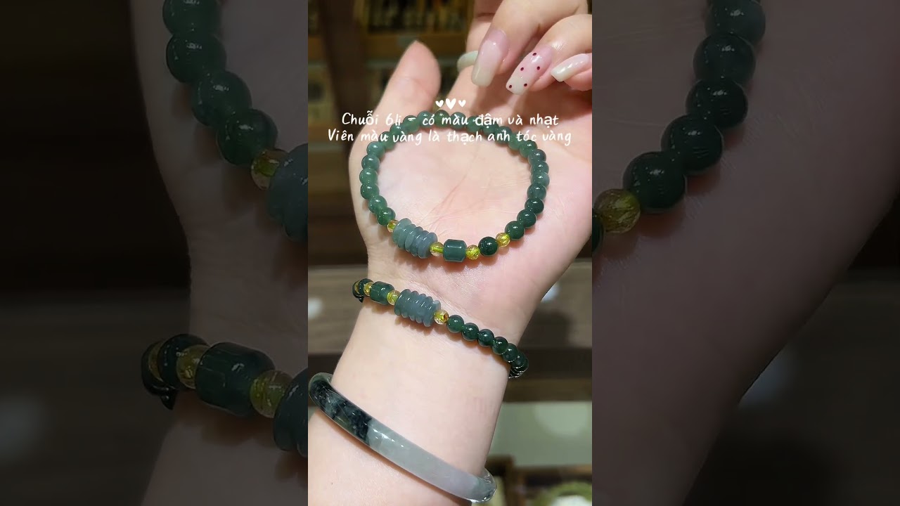 Chuỗi Ngọc Lam mix lu vs ngũ điếu #phongthuy #jewelry