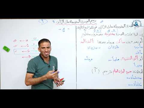 ⁣مادة اللغة العربية للصف الثاني متوسط : رسم الهمزة المتوسطة على الألف