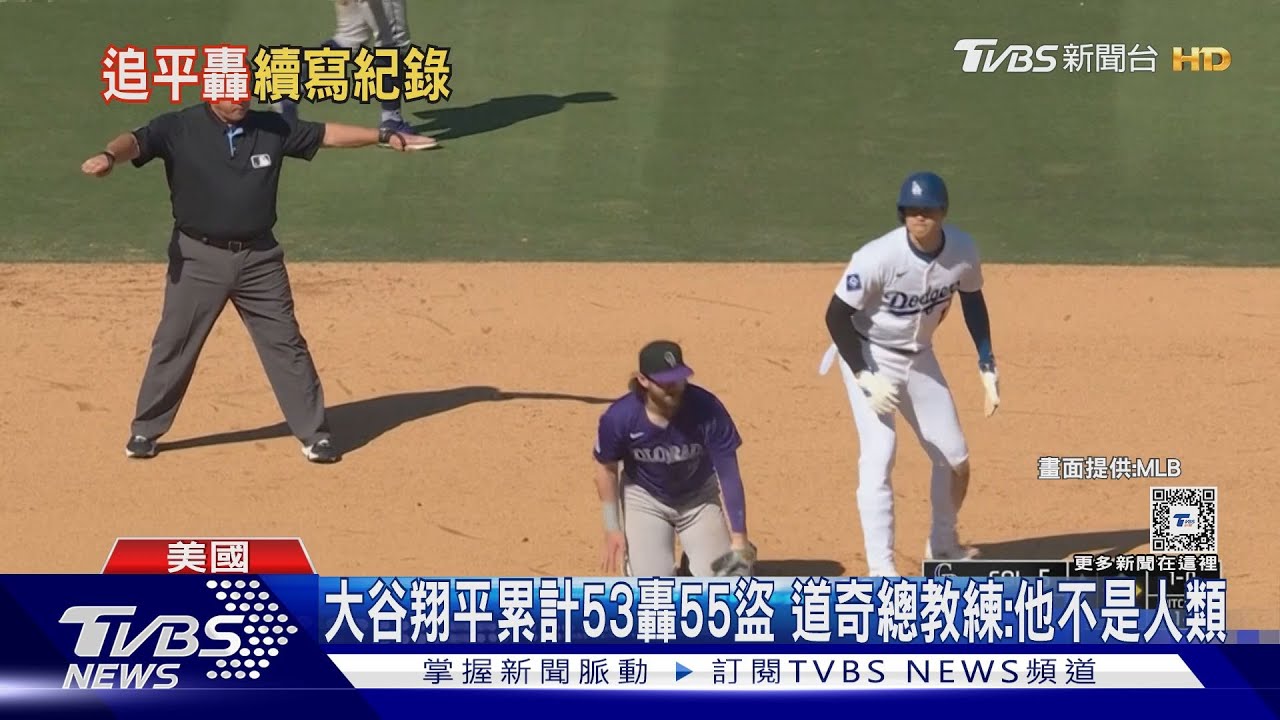 大谷翔平累計53轟55盜 道奇總教練:他不是人類