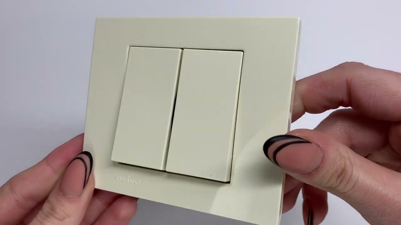 Вимикач двоклавішний OVIVO Grano крем (400-020200-202)