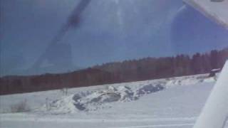 preview picture of video 'Cambridge NY Airport Winter Take Off'