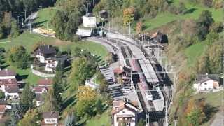 preview picture of video 'Station Filisur vanaf de Greifenstein'