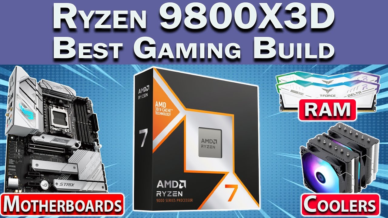 🛑 Best Ryzen 9800X3D Gaming PC Build 2024 🛑 Best RAM, Motherboard, GPU & More