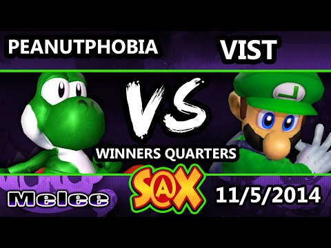 S@X - Peanutphobia (Yoshi) Vs. Vist (Luigi) SSBM Winners Quarters - Melee