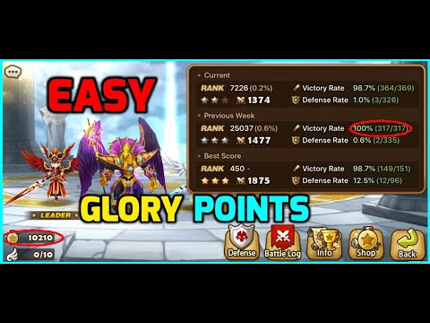 Summoners War - Arena (Glory points) Guide in under 5 minutes!