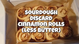 サワードウディスカードで作る簡単シナモンロールレシピ/ Sourdough Discard Cinnamon rolls recipe(less butter)