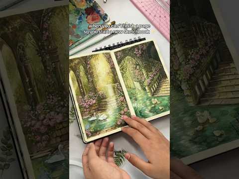 my gouache sketchbook(s) #gouache #art happy august guys!