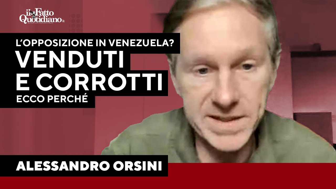 Orsini: "L'opposizione in Venezuela? Dei venduti e corrotti. Non ha il consenso del paese"