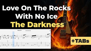 Love on the Rocks with No Ice - Easy Electric Guitar Tutorial + TABs (The Darkness) | Kadifem Tabs