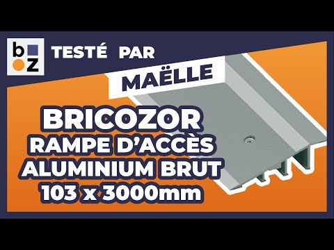 Rampe d'accès à visser en aluminium brut - 103 x 3000 mm BRICOZOR