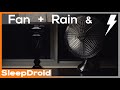 ► Dripping Rain and Thunder with HIGH SPEED Fan Sounds for Sleeping. Fan White Noise. Rain/Thunder