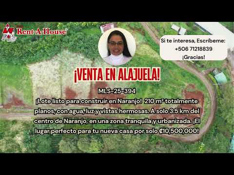 Lotes Listos para Construir en Naranjo, Alajuela