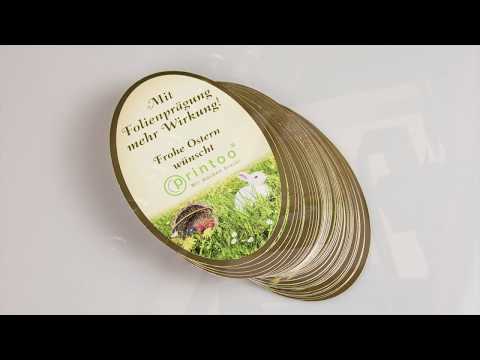 Heißfolienprägung mit Heidelberg Tiegel bei printoo