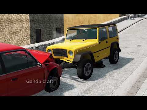 Reverse Cars vs Bollards – BeamNG Drive #3