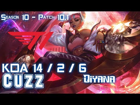 T1 Cuzz QIYANA vs ELISE Jungle - Patch 10.1 KR Ranked