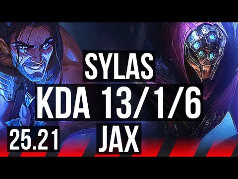 SYLAS vs JAX (TOP) | 13/1/6, Godlike | KR Grandmaster | 25.21