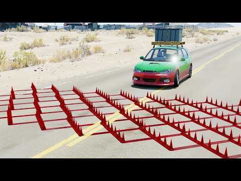 Mobil vs Spikes #11 - BeamNG Drive