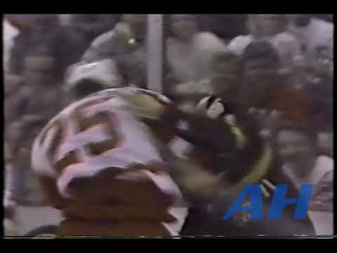 NHL Jan. 2, 1990 Marc Habschied,DET v Rich Sutter,VCR x2 Clips Detroit Red Wings Vancouver Canucks
