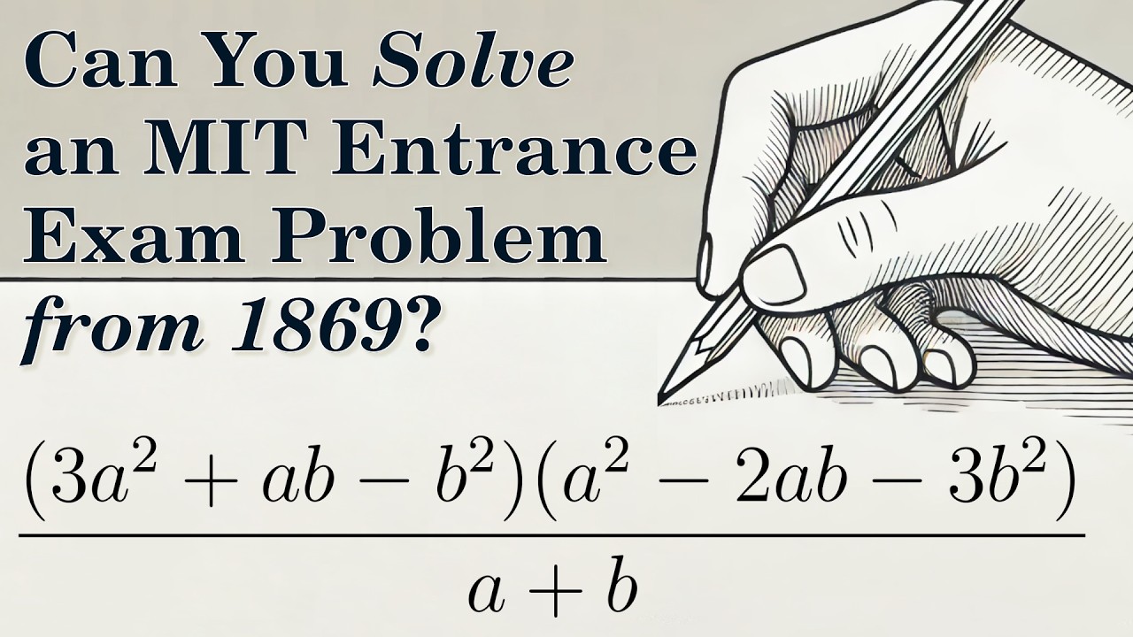 What the 1869 MIT Entrance Exam Reveals About Math Today