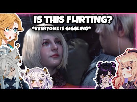 Vtubers play Resident Evil 4 Remake: reaction to Leon's catches Ashley(compilation)