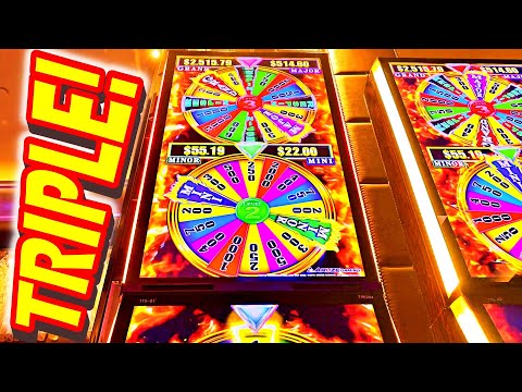 TRIPLE WHEELS!!! *** TRIPLE RESPINS!!! *** TRIPLE WIN!!!! - Las Vegas Casino Slot Machine Bonus Wins - YouTube