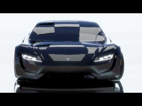 Batman's Tesla Roadster Batmobile in 4K