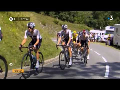 La chute spectaculaire de Philippe Gilbert dans le Portet d'Aspet