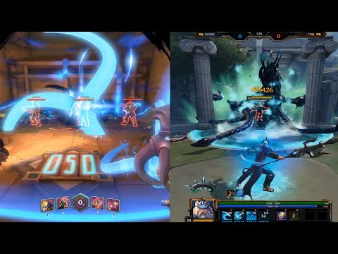 Paladins Dredge's Kraken vs SMITE Poseidon's Release the Kraken!