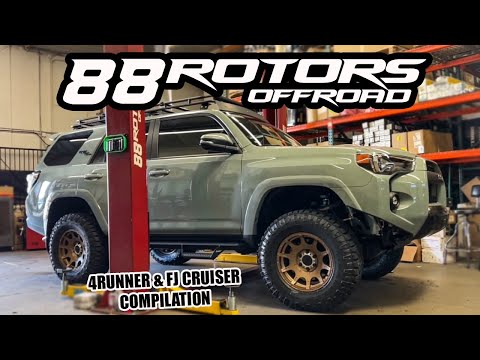 88 ROTORS TOYOTA FJ CRUISER AND 4RUNNER LIFT SETUPS COMPILATION